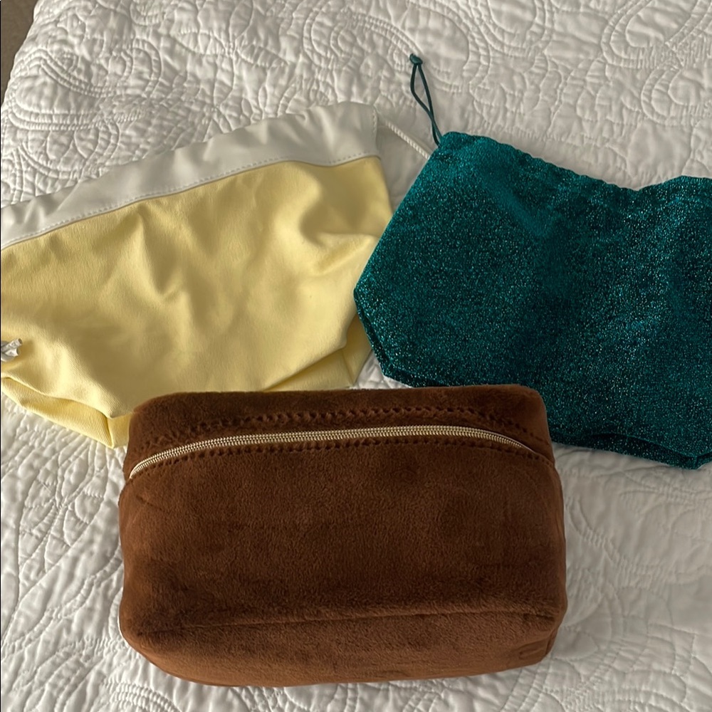Brown, Yellow, and Teal Women's Bag Set